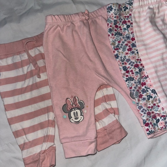 5-pack Minnie Mouse leggings pants baby girls' bundle 0-3 months - Picture 3 of 5